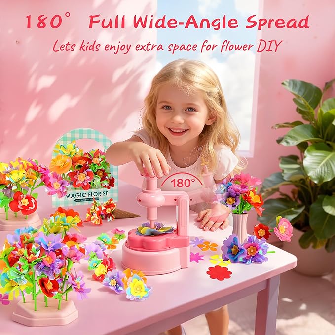 Unitour DIY Flower Bouquet Craft Kits，Arts and Crafts Flowers Market Toy for Kids，Birthday Gift for 4 5 6 7 8 9 10 Year Old Girl Boy (Flower Craft Kits)