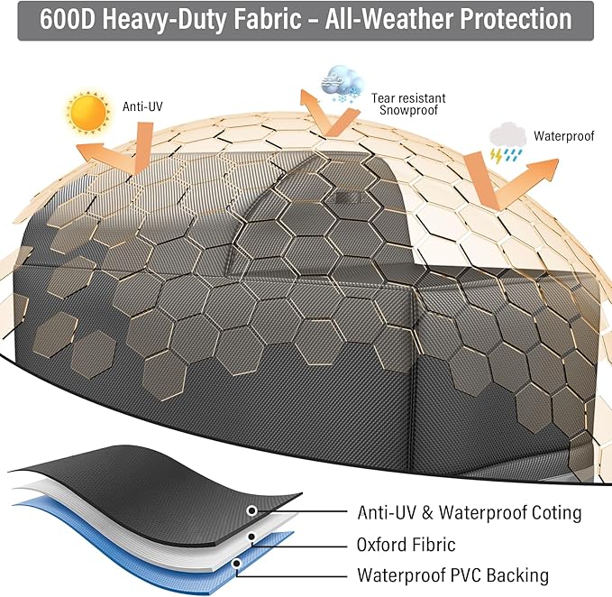 Grill Cover for Traeger Grills Woodridge Electric Wood Pellet Grill and Smoker, Upgraded Full-Length Heavy Duty Waterproof Anti-UV Cover for Traeger Woodridge Grills BAC761 TFB86MLH