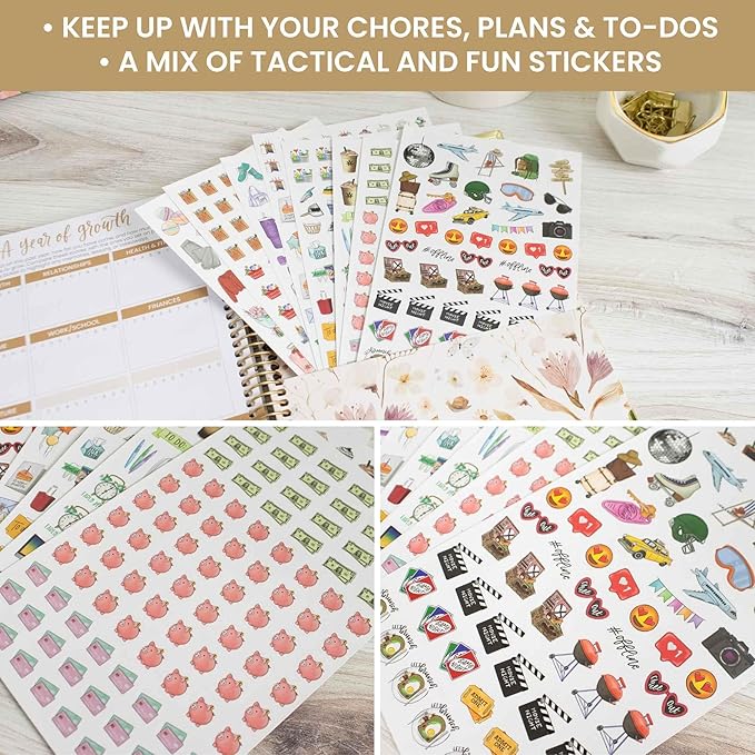 bloom daily planners Vintage Hand-Drawn Everyday Essentials Planner Stickers (535 Stickers) - Variety Pack for Decorating, Planning, Scrapbooking