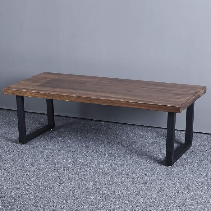 MBQQ Furniture Legs 15.7”Height 17.7”Wide Rustic Decory Square Tube Table Legs,Heavy Duty Metal Desk Legs,Dining Table Legs,Industrial Modern, DIY Iron Bench Legs