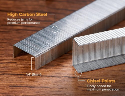 Bostitch Office Premium Staples - High-Carbon Steel, 1/4" Length, 5000 Count | 5-Pack