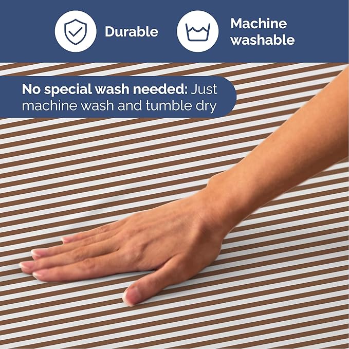 Striped Sheets - Brown Striped Sheets - 1 Flat & 1 Fitted & 1 Pillowcase w/ Deep Pockets – Wrinkle & Fade Resistant - Ultra-Soft, Breathable and Cooling – Luxury Pinstripe Bedding - Twin Size Bed Set