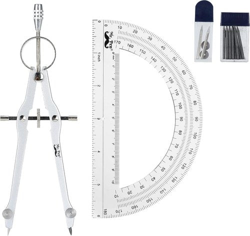 Mr. Pen Protractor and Compass Set - Essential Geometry Tools for Accurate Measurements | Perfect for School Use