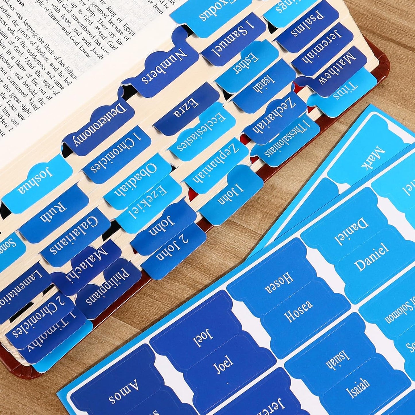 Skiennix Bible Dividers Tabs - 90 Large Print Index Bookmarks for Easy Study | Ideal Christian Gifts
