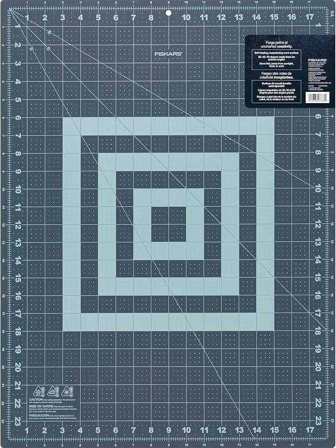 Fiskars Self Healing Cutting Mat with Grid for Sewing, Quilting, and Crafts - 18" x 24 Grid Lilac/Mountain Haze