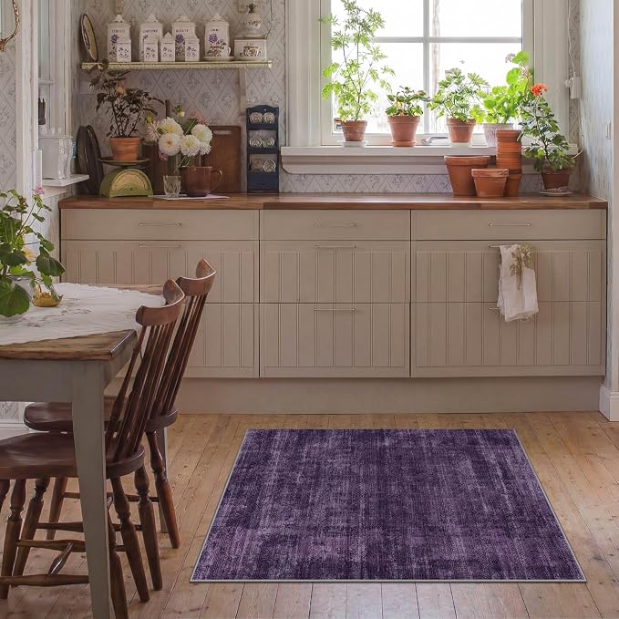 Kokia Abstract Area Rug Washable 2x3 Non-Slip Stain Resistant Entryway Rug Soft Indoor Mat for Kitchen Door Decor, Oslo Dusty