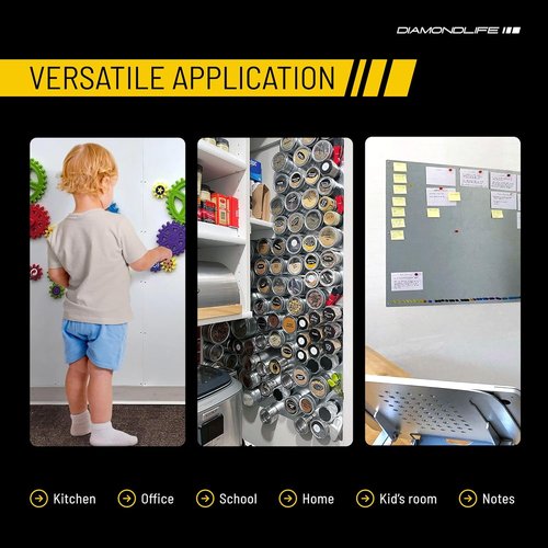 Magnetic Board 24"x36" - Versatile Memo & Vision Board for Home, Office, Classroom | Includes Command Strips