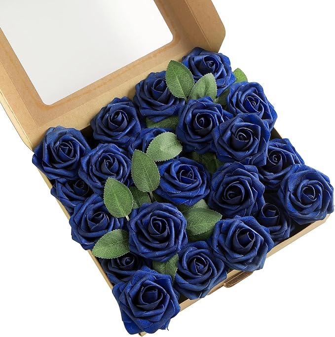 Artificial Flowers Combo, Fake Flowers for DIY Tables Centerpieces Baby Shower Bridal Shower Wedding Bouquet Arrangements Party Candle Holder Cake Decor Flower Home Decorations