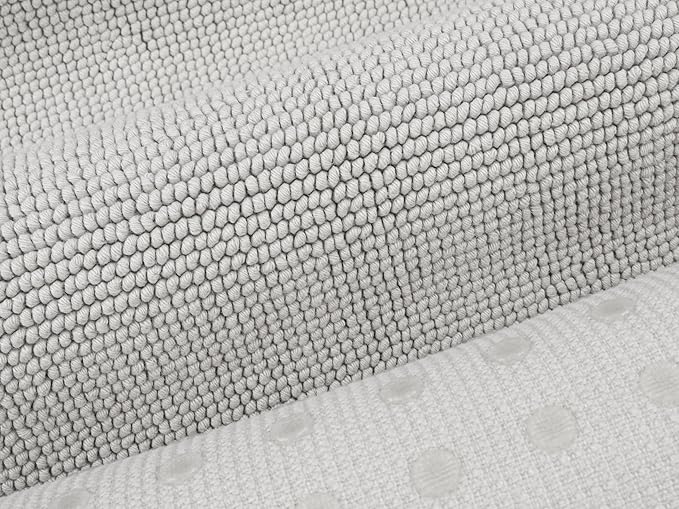 Cotton Paradise 100% Cotton Turkish Bathmat Rug, Soft Absorbent Quick Dry Non Slip, 20x34 Bathmat Rug, Silver Grey