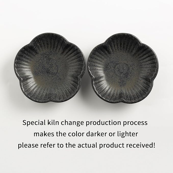 BEUNAIZER Ceramic Pillar Candle Holder Plates, Decorative Candlestick Holder, Tea Light Incense Santo Palo Holders, for Dinning, Party, Wedding, Birthday, Anniversary Decorations, 1pack (Black)