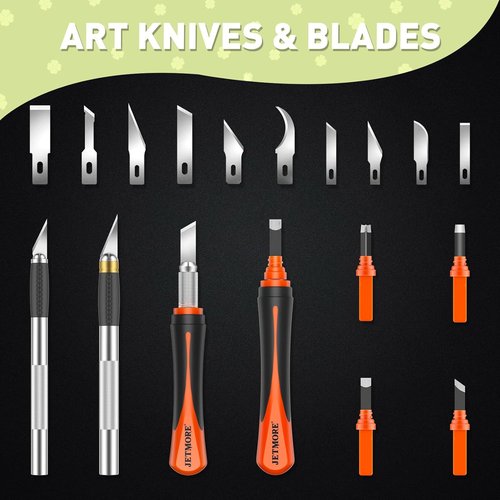 JETMORE Exacto Knife Set - 22-Piece Precision Crafting Tools for Modeling, Carving & Stenciling