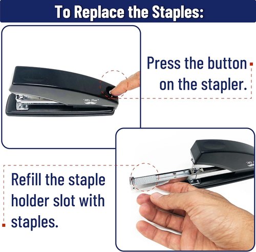 Mr. Pen Heavy Duty Stapler - Ergonomic Design, 60 Sheet Capacity, Includes 3600 Staples, Jam-Free