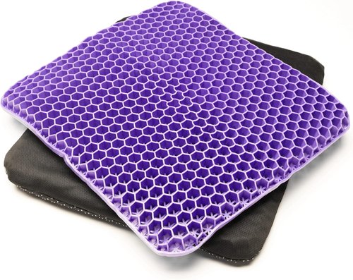 Bulletproof Gel Seat Cushion - Ultra Soft Cooling Gel Pad with Padded Cover | Orthopedic Pressure Relief for Seniors, Car & Office