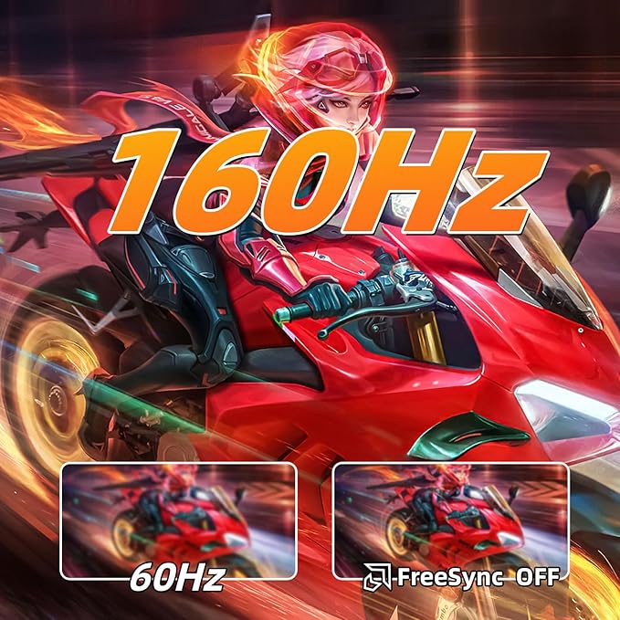 ZZA 32" Curved Gaming Monitor, 4K UHD (3840 x 2160) VA Display, 1500R Immersion, 144Hz/160Hz Refresh Rate, Advanced Computer Screen, Supports AMD FreeSync Premium, 120% sRGB Color Gamut,HDMI 2.1/DP1.4