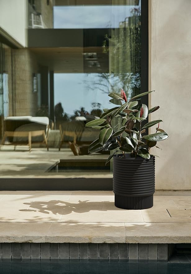 Veradek Mod Series 17" Medium Planter for Patio & Backyard | Durable Plastic-Stone Material | Modern Décor for Plants & Flowers