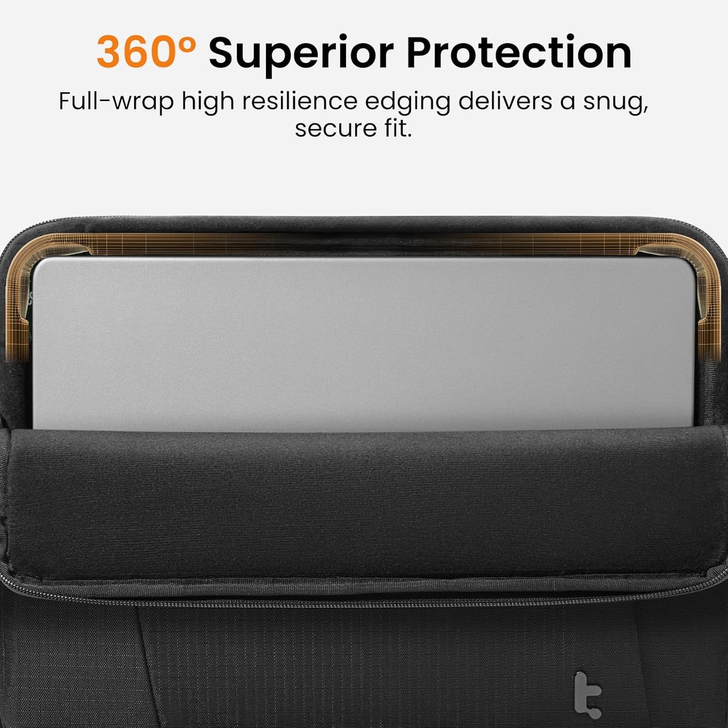 tomtoc Slim 360° Protective Laptop Sleeve - Water-Resistant Case for 13" MacBook Air & Pro