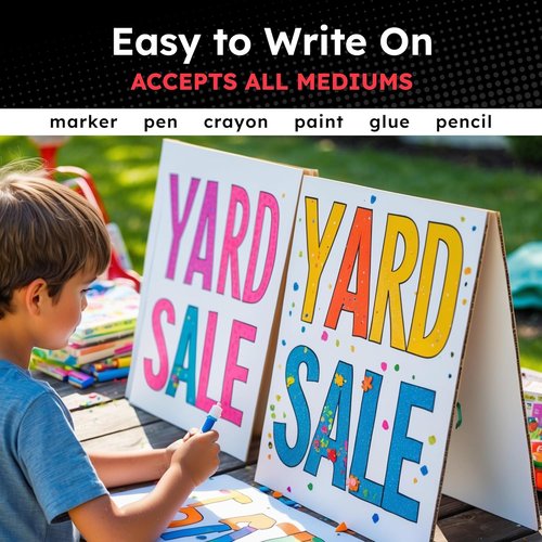 Hygloss Medium Poster Board - 25 Bulk Pack of 11x14 White Poster Boards | 10 Pt. Thickness for Crafts & Displays