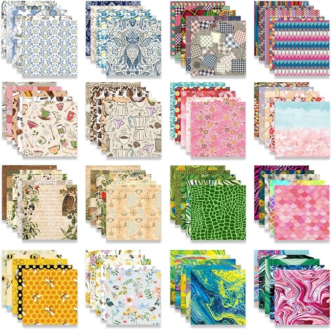 10 Pack/Sets Origami Paper Kit Double Sided 6 Inch Japanese Chiyo Square Easy Fold Arts Crafts DIY Handwork Origami Papers