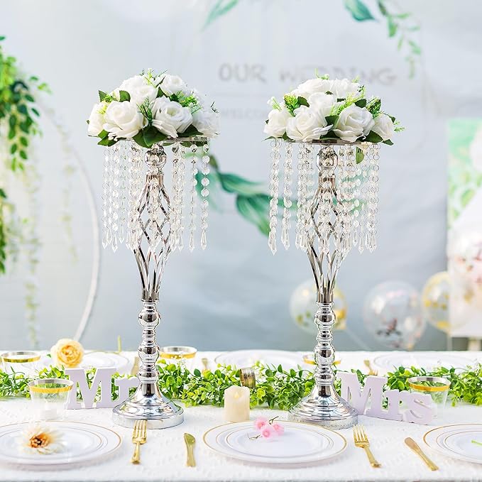 Flower Centerpieces for Wedding Tables: Wedding Table Decorations White Flower Balls Centerpieces for Engagement Cerebration Party Center Pieces 10 Packs
