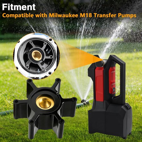 Milwaukee M18 Transfer Pump - Upgraded Natural Rubber Impeller & Seal Kit | Copper Core Design, Replace 49-16-2771