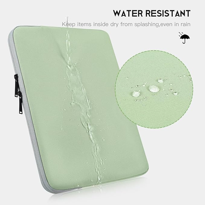 Laptop Sleeve 17 17.3 inch, Padded Travel Case for HP 17 inch Laptop/Envy 17 / Pavilion 17, Water-Resistant Portable Computer Protective Pouch Bag -Mint Green