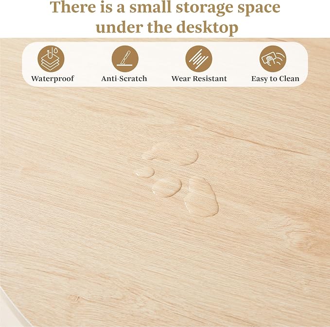 weselon 43"-59" Extendable Round to Oval Dining Table with Hidden Storage, Modern Wooden Kitchen Table with Fluted Sliding Door Cabinet, Expandable Dinner Table for Dining Room Living Room (Natural)