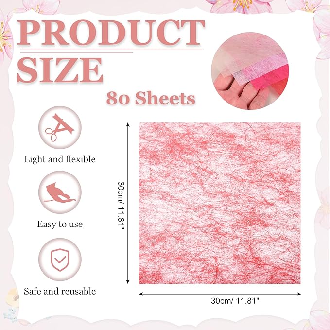 PATIKIL 11.8 Inches Tissue Flower Wrapping Paper, 140 Sheets Waterproof Floral Bouquet Wraps Gift Packaging Tissue for Party Birthday Wedding Holiday Decorations Crafts, Red