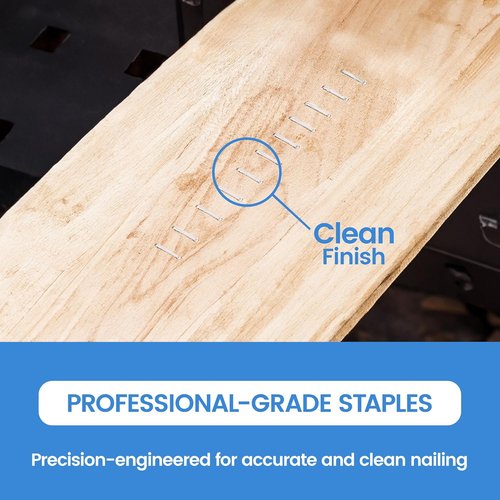 Meite T50 Heavy Duty Staples - 3/8 Inch Galvanized 20 Gauge | Ideal for Upholstery & Construction (5,000 Count)