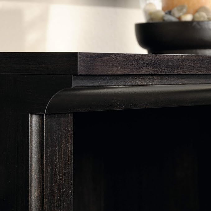 Sauder 3 Tier Book Shelf Wooden Bookcase Multipurpose Bookshelf for Home Office, Living Room, in Estate Black | Multipurpose, Bookshelf, for Home Office, Living Room