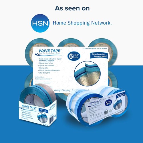 Easy-End-Find Heavy Duty Clear Packing Tape - 2 Pack, 1.88 in Wide, 60 Yards for Effortless Packaging