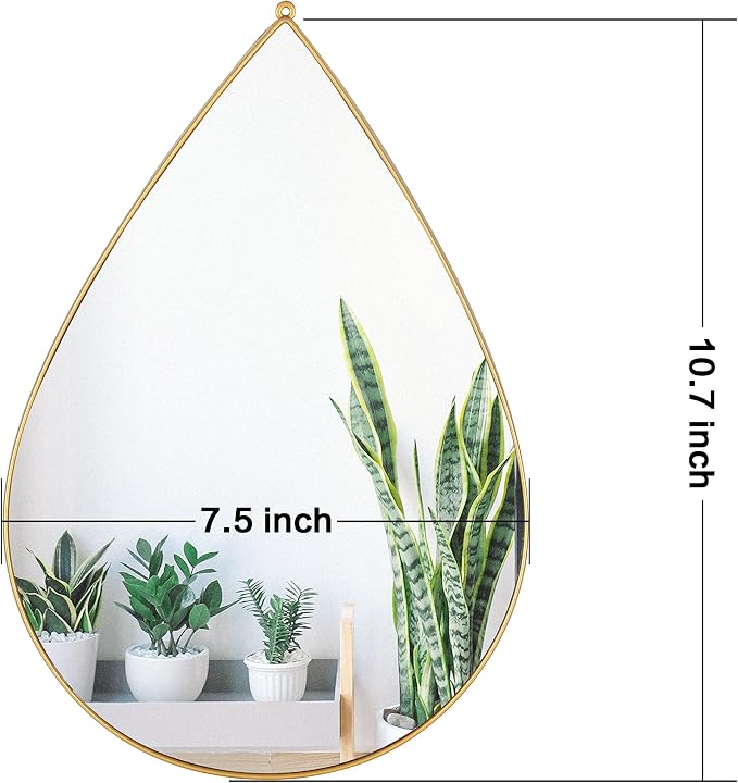 DECANIT Decorative Wall Mirrors Set of 3,Gold Accent Hanging Mirrors for Living Room, Bedroom & Entryway – Modern Farmhouse & Boho Home Decor