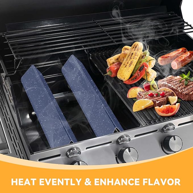 KifonMetals 15.3 inch Flavorizer Bars for Weber Spirit Grill Parts Spirit I & Spirit II E310 E320 E330 S310 S320 S330 Gas Grills with Front Control Knob, 5 PCS 7636 Porcelain Steel Flavor Bars