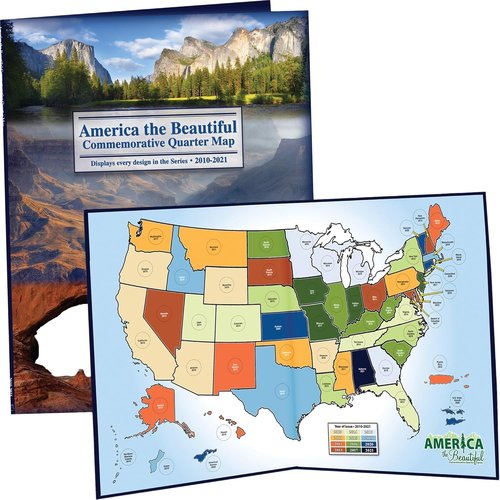 Littleton Coin Company National Park Quarter Series - Colorful Map Folder (2010-2021)