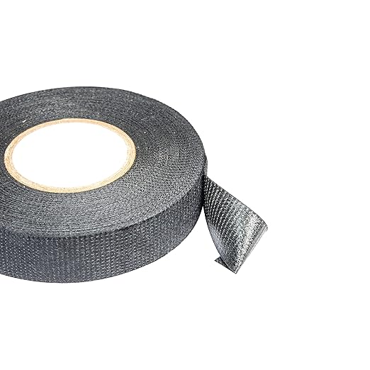 Wiring Harness Tape High Temp Wire Cable Loom Self-Adhesive Fabric Tape for Electrical Automotive Engine Harness Wrap Protection Noise Damping Cables Fixed 3/4 Inch x 49 FT
