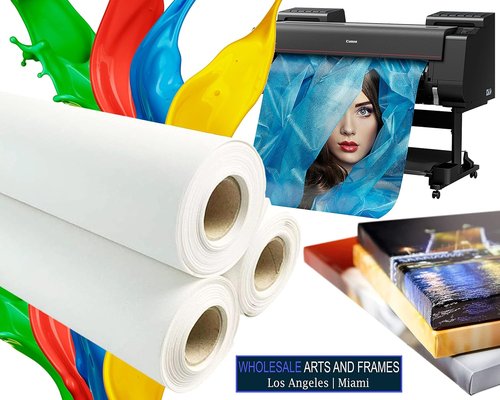 Poly-Cotton Inkjet Canvas Roll - 16”x40’ | 13 Oz (400 GSM) Glossy for Professional Digital Printing