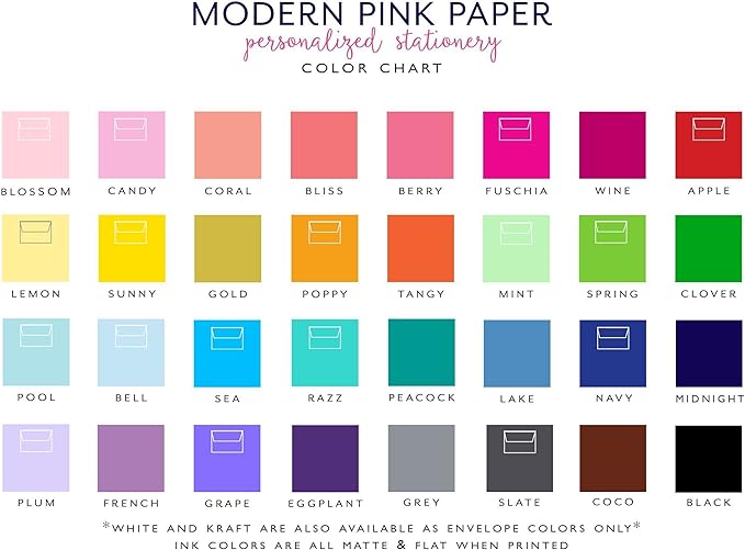 Classic Personalized Two Letter Stationary Monogram Stationary Set for Men and Women, FLAT OR FOLDED NOTE CARDS, Personalized Monogram Stationery Set with Envelopes, Your Choice of Colors and Quantity