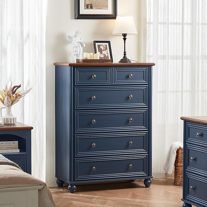 Dressers & Night Stand Set of 3, Wood 54" Wide Dresser & 18" Charging Station Chest of Drawers, Roman Column 2 Drawer Nightstand Set of 2, Bedroom Furniture Dresser Suites for Home Living Room Hallway