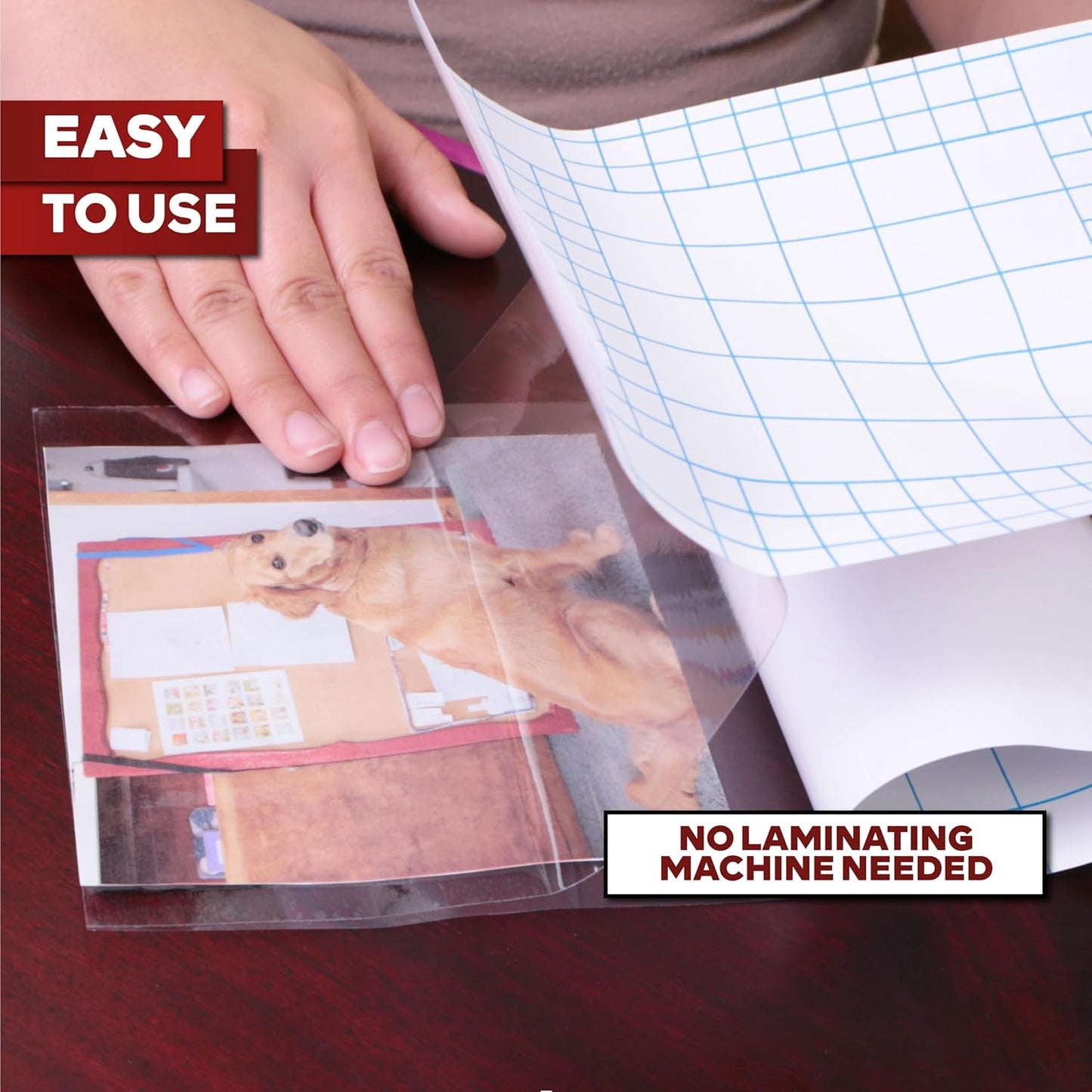 XFasten Laminating Sheets - Self-Adhesive, Yellowing Resistant, 6x9 Inches, 100 Pack
