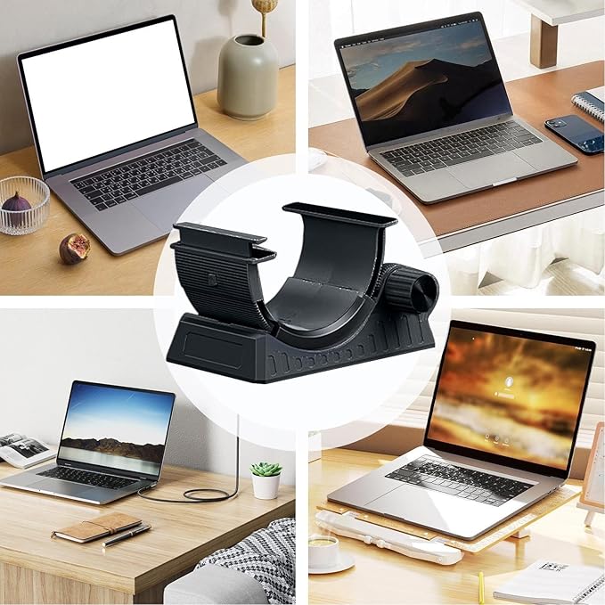 Adjustable Laptop Stand, Foldable Desk Support, C-Shaped Laptop Stand, Office Home Bed Desktop Tablet Couch Car Work Study, Portable Ergonomic for Efficient Work and Study Setup Lightweight