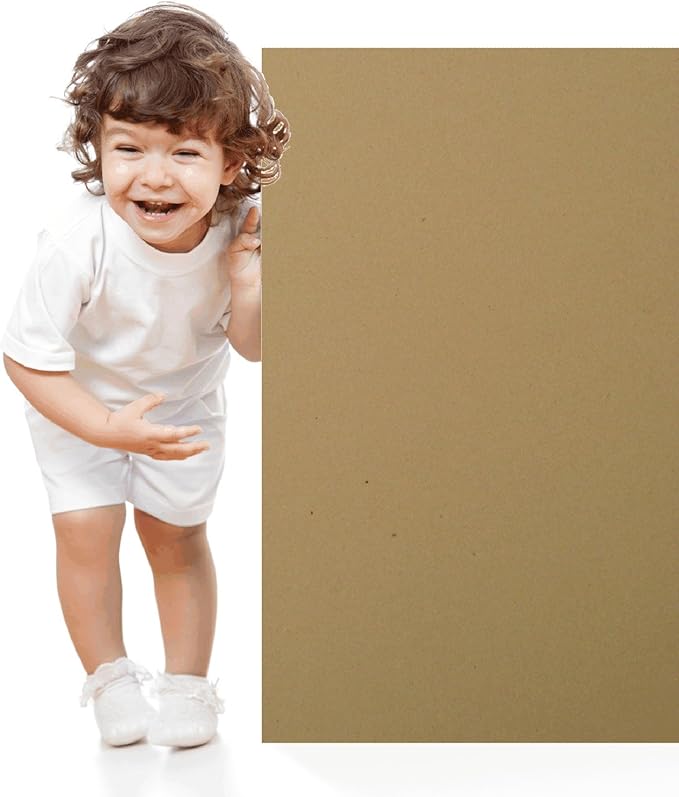 50 Brown Kraft Fiber 80# Cover Paper Sheets - 11" X 14" (11X14 Inches) Scrapbook|Picture-Frame Size - Rich Earthy Color with Natural Fibers - 80lb/Pound Cardstock - Smooth Finish