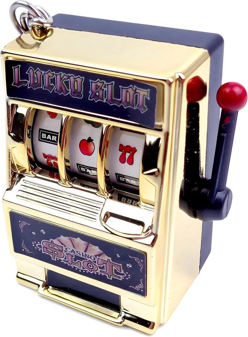 MAGIKON Mini Slot Machine Toy - Fun Spinning Reel Bank | Creative Birthday Cake Decoration