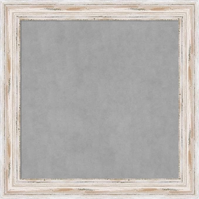 Amanti Art White Framed Magnetic Board 29x29 Medium Vision Board for use with Magnets, 100% Metal Sheet to Display Items as Office Decor or for Home Organization in mudroom, Kitchen or Kids Room