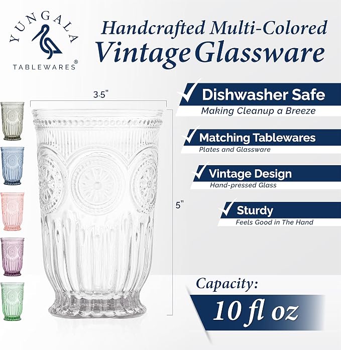 Multi-colored Highball Drinking Glasses