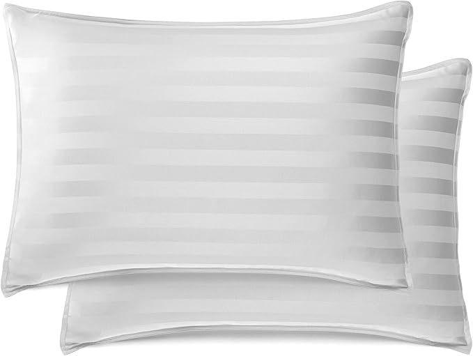 Pure Bamboo King Sheets, Genuine 100% Organic Viscose Derived from Bamboo Bed Sheet Set, Luxuriously Soft & Cooling, Double Stitching, 2 Year Quality Promise (King, Jacquard White)