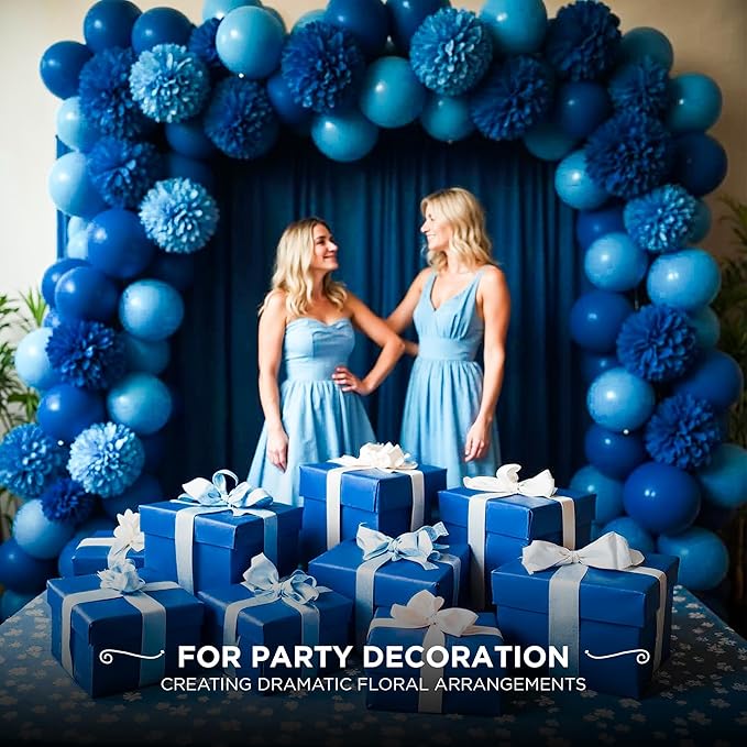 SANZIX 150 Sheets Blue Tissue Paper for Gift Bags Bulk 14x20 Inch- Blue Christmas Tissue Paper Sheets for Elegant Gift Wrapping, Bouquet, Baby Shower, Christmas Gifts, DIY, Holiday & Xmas Decorations