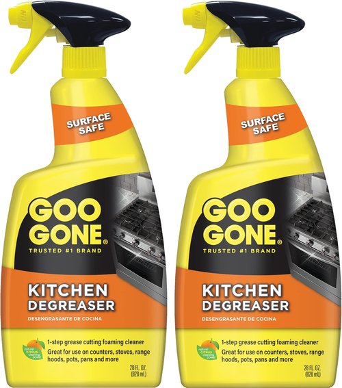 Goo Gone Foaming Kitchen Degreaser - Effortlessly Removes Baked-On Food and Grease | 28 oz, 2-Pack