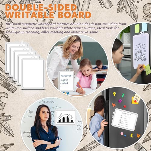Outus Mini Dry Erase Whiteboards - 10 Pack Double-Sided Magnetic Boards for Kids & Students | 8.5 x 11''