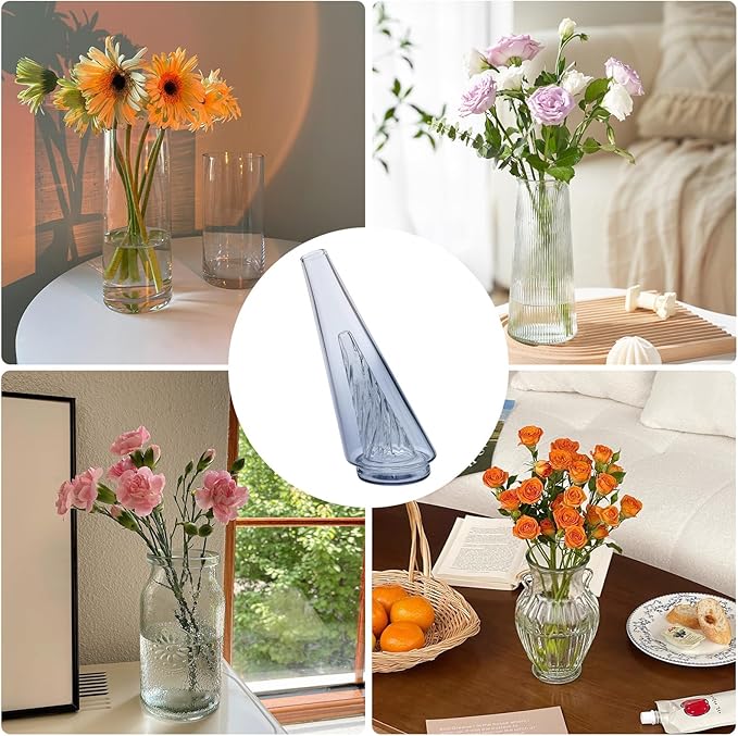 Mini Gradient Glass Vase, Exquisite Desktop Decorative Vase, Pro Glass Replacement (Dark Blue)