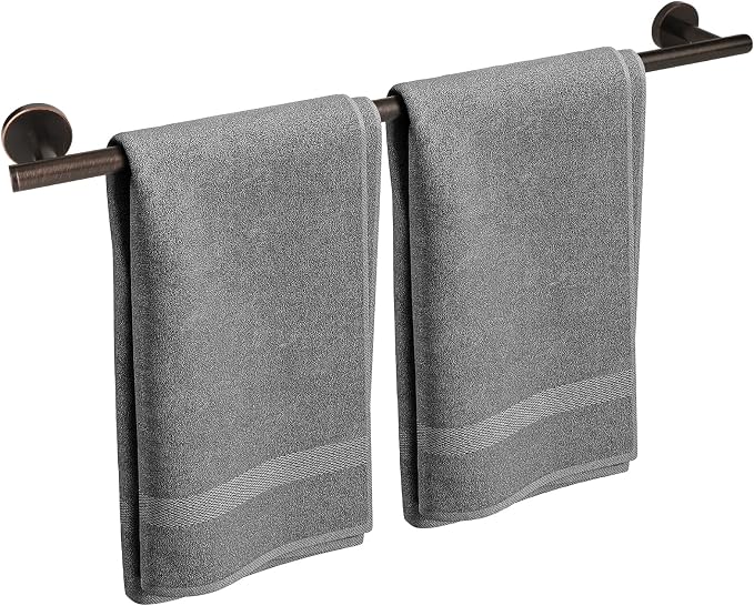 Antique 24 inch Oil Rubbed Bronze Towel Bar,Stainless Steel Towel Racks for Bathroom Wall Mounted,Bathroom Towel Holder Brushed Bronze