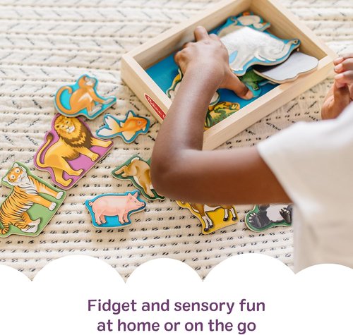 Melissa & Doug Wooden Animal Magnets Set - 20 Farm, Zoo & Pet Fridge Magnets for Kids Ages 2+ | Montessori Learning Toys